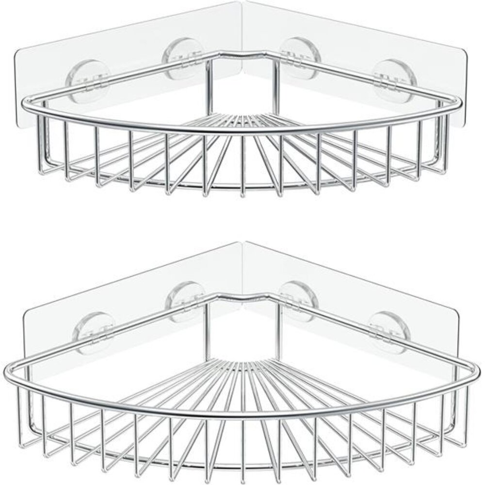2-Pack Corner Shower Caddy, SUS304 Stainless Steel, Wall Mounted